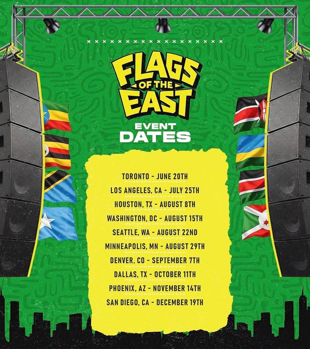 Flags of the East tour dates flyer