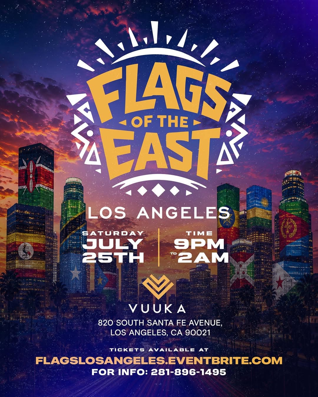 Flags of the East Los Angeles event flyer