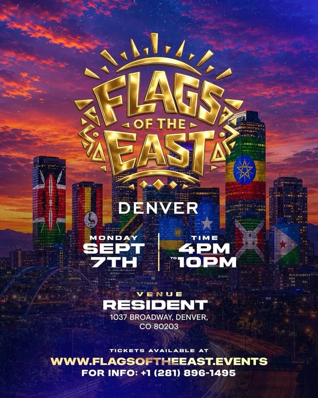 Flags of the East Houston event flyer